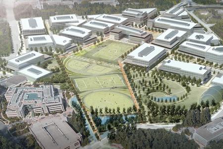 Microsoft campus aerial