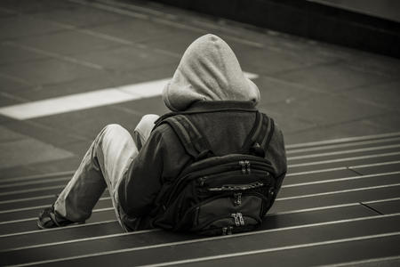 Student alone