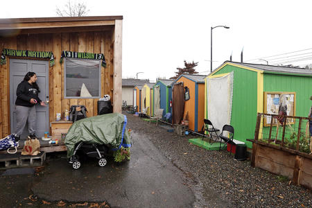a woman shoes off her tiny home