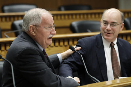 Sen. Keith Wagoner, R-Sedro-Woolley, and House Speaker Frank Chopp, D-Seattle