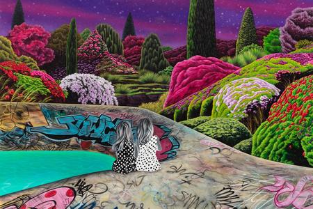 hypercolored landscape