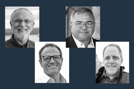 Portraits of candidates for Washington’s 4th Congressional District, from left, Doug White, incumbent Rep. Dan Newhouse, Loren Culp and Jerrod Sessler.