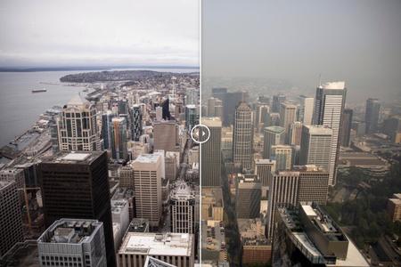 View of Seattle skyline from Sky View Observatory