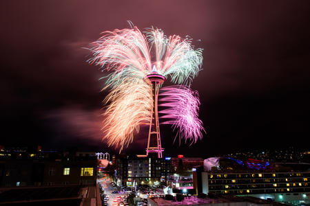 Fireworks at the Space Needle