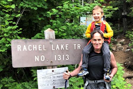 Author David Guterson at the Rachel Lake trailhead
