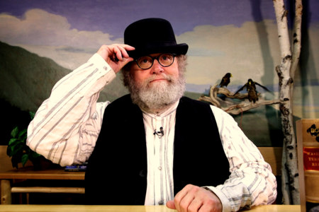 Knute Berger in a bowler hat