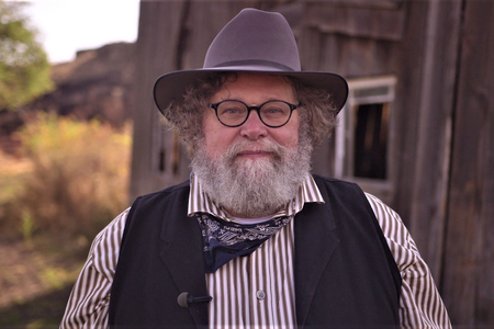 Knute Berger at the Eddy Ranch where Harry Tracy was caught and killed in 1902.