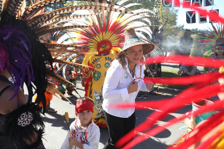 quinault tribe president fawn sharp marches with united northwestern tribes