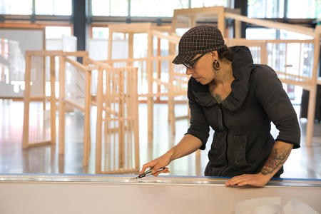 Katie Miller at work in MadArt Studio