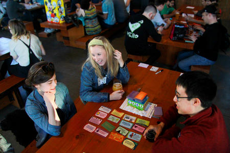 Beer drinkers and a card game