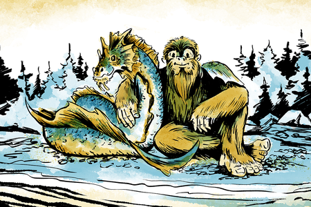 Illustration of Caddy and Bigfoot