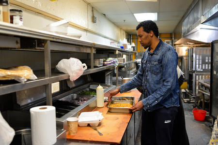 In the kitchen at SeaTac Market