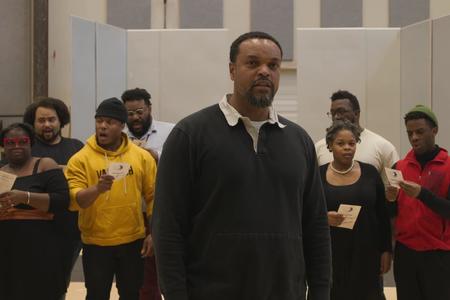 Still from Seattle Opera’s new production centers activist Malcolm X