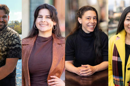 headshots of a man and three women who are candidates for city council