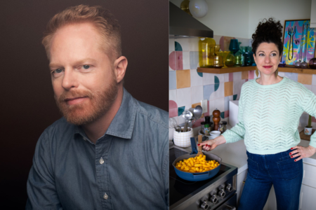 Actor Jesse Tyler Ferguson & host Rachel Belle, side by side
