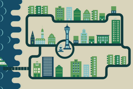 an illustration of the city of seattle