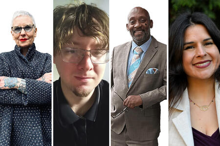 portraits of the four district 8 candidates